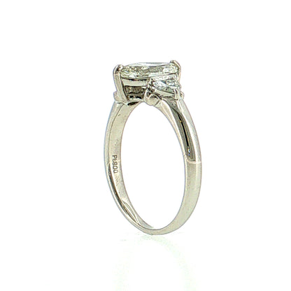 1.01 Marquise Diamond Engagement Ring Platinum