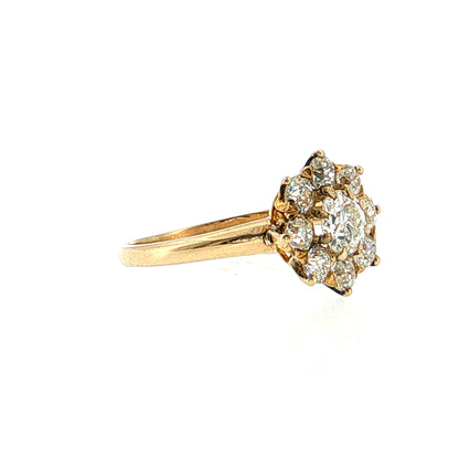 1.09 Victorian Old European Diamond Engagement Ring 18k