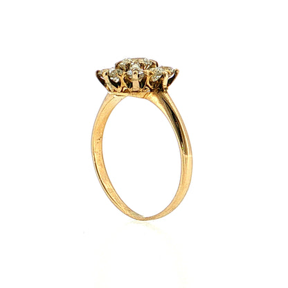 1.09 Victorian Old European Diamond Engagement Ring 18k