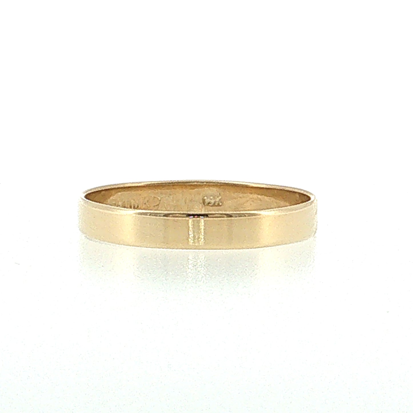 3mm Flat Edge Wedding Band 14k Yellow Gold