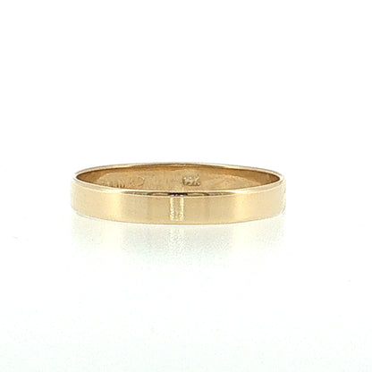 3mm Flat Edge Wedding Band 14k Yellow Gold