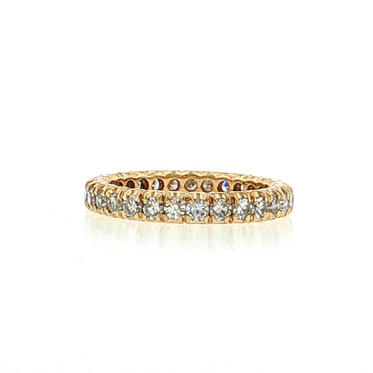 .87 Single Cut Diamond Eternity Wedding Band 14k