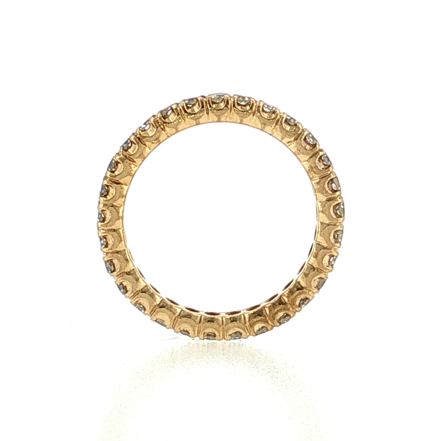 .87 Single Cut Diamond Eternity Wedding Band 14k