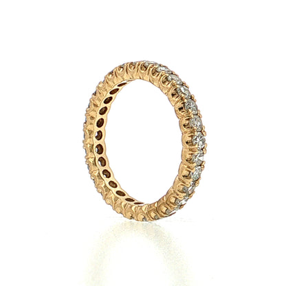 .87 Single Cut Diamond Eternity Wedding Band 14k
