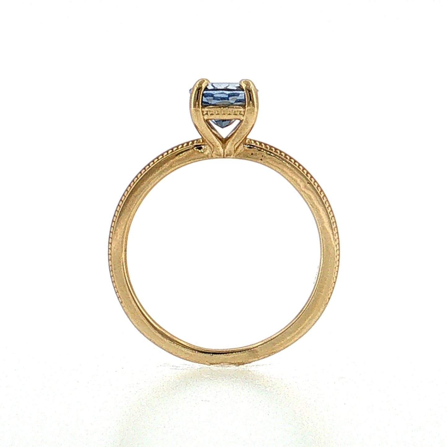 1.38 Oval Santa Maria Aquamarine Engagement Ring 14k