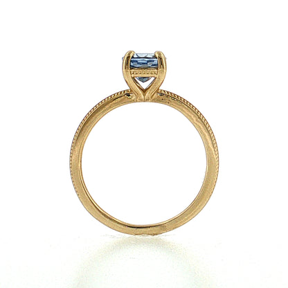 1.38 Oval Santa Maria Aquamarine Engagement Ring 14k