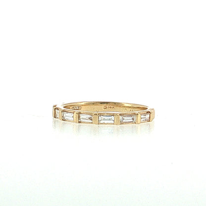 .44 Baguette Diamond Wedding Band 14k Yellow Gold