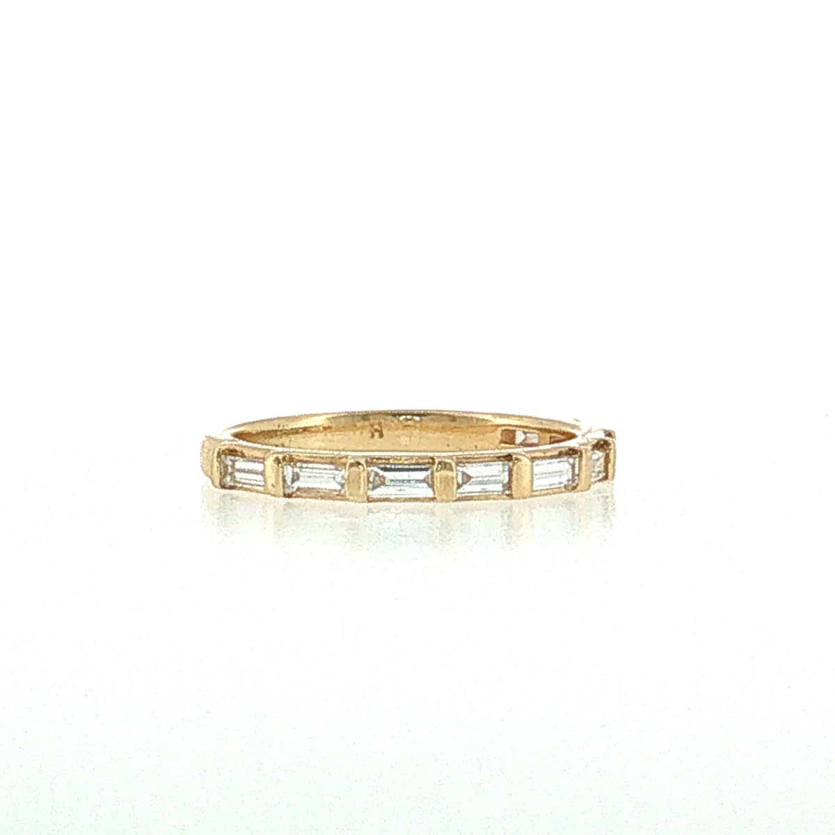 .44 Baguette Diamond Wedding Band 14k Yellow Gold