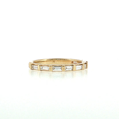 .44 Baguette Diamond Wedding Band 14k Yellow Gold