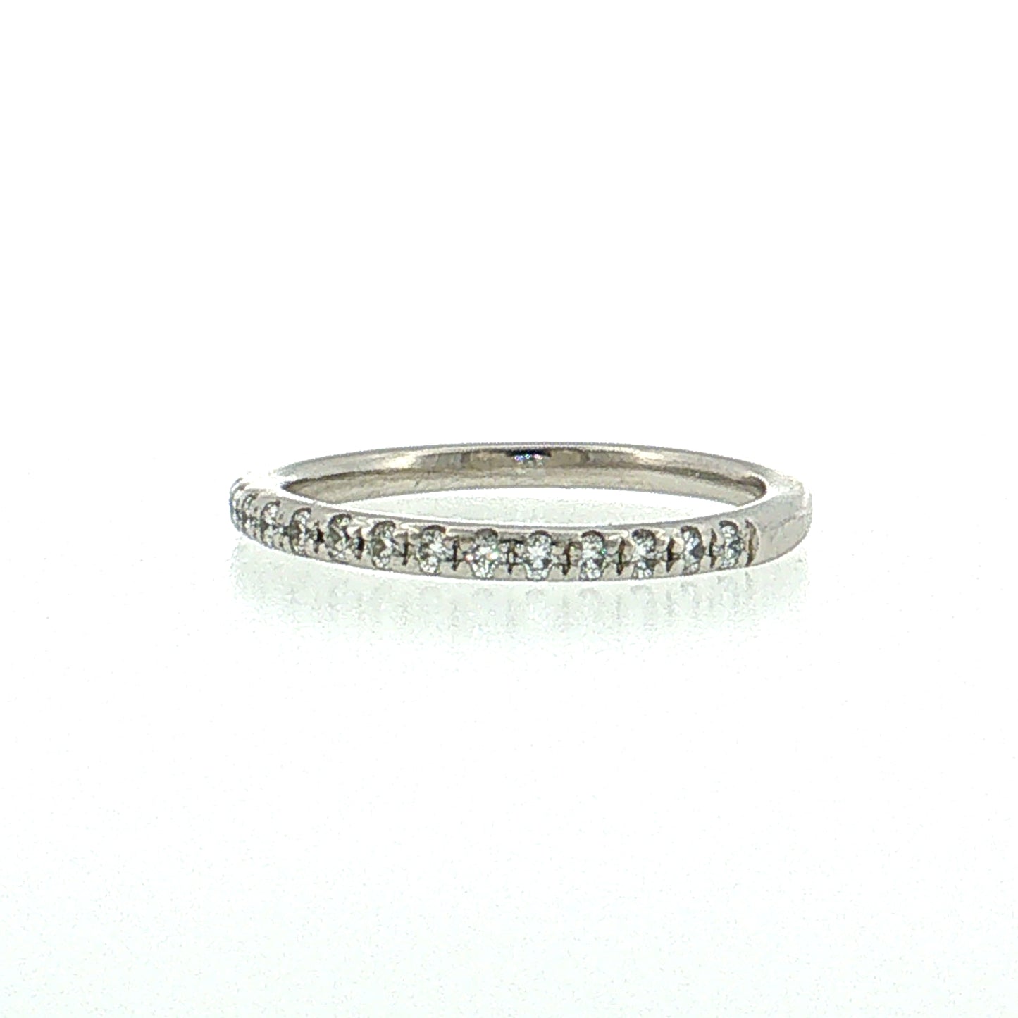 .17 Half-Eternity Diamond Wedding Band Platinum