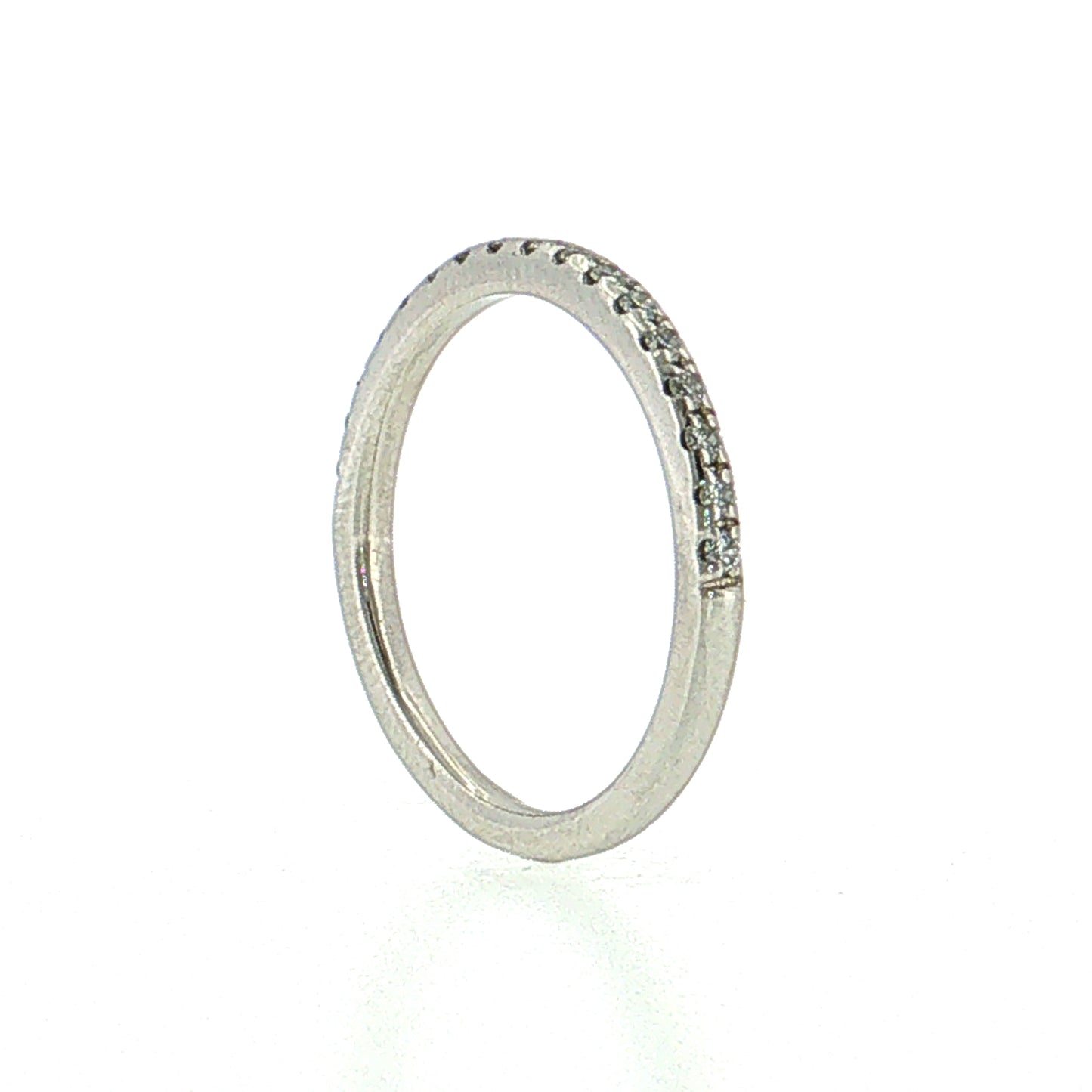 .17 Half-Eternity Diamond Wedding Band Platinum