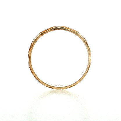 Vintage Mid-Century Men's Engraved Wedding Band 14k