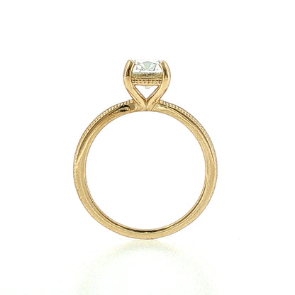 2.03 Elongated Old Mine Cushion Diamond Solitaire Ring 14k