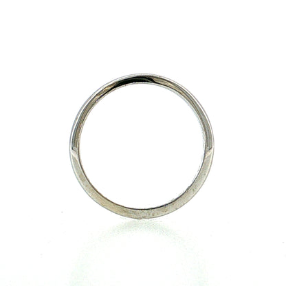 Antique Art Deco Engraved Wedding Band 14k White Gold