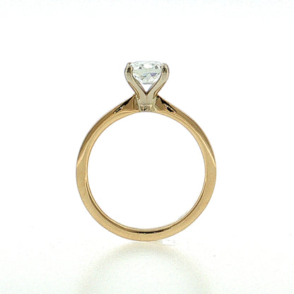 1.50 GIA Elongated Cushion Diamond Engagement Ring 14k