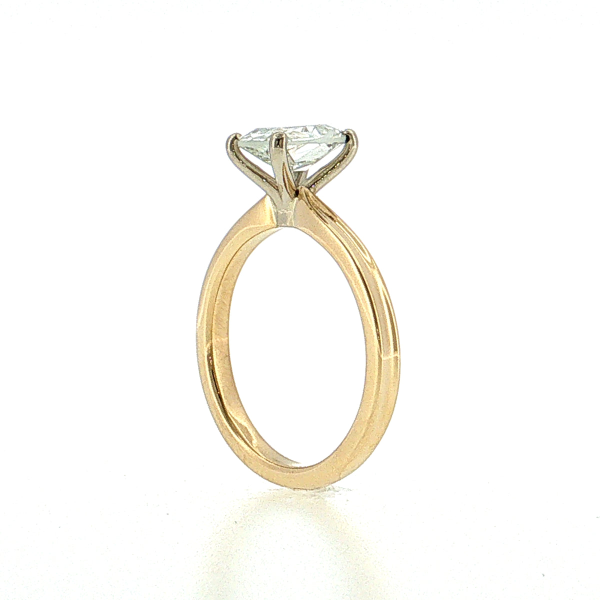 1.50 GIA Elongated Cushion Diamond Engagement Ring 14k