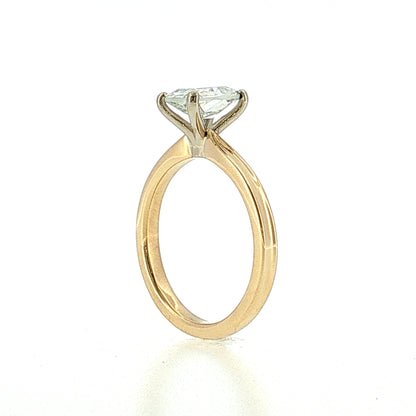 1.50 GIA Elongated Cushion Diamond Engagement Ring 14k