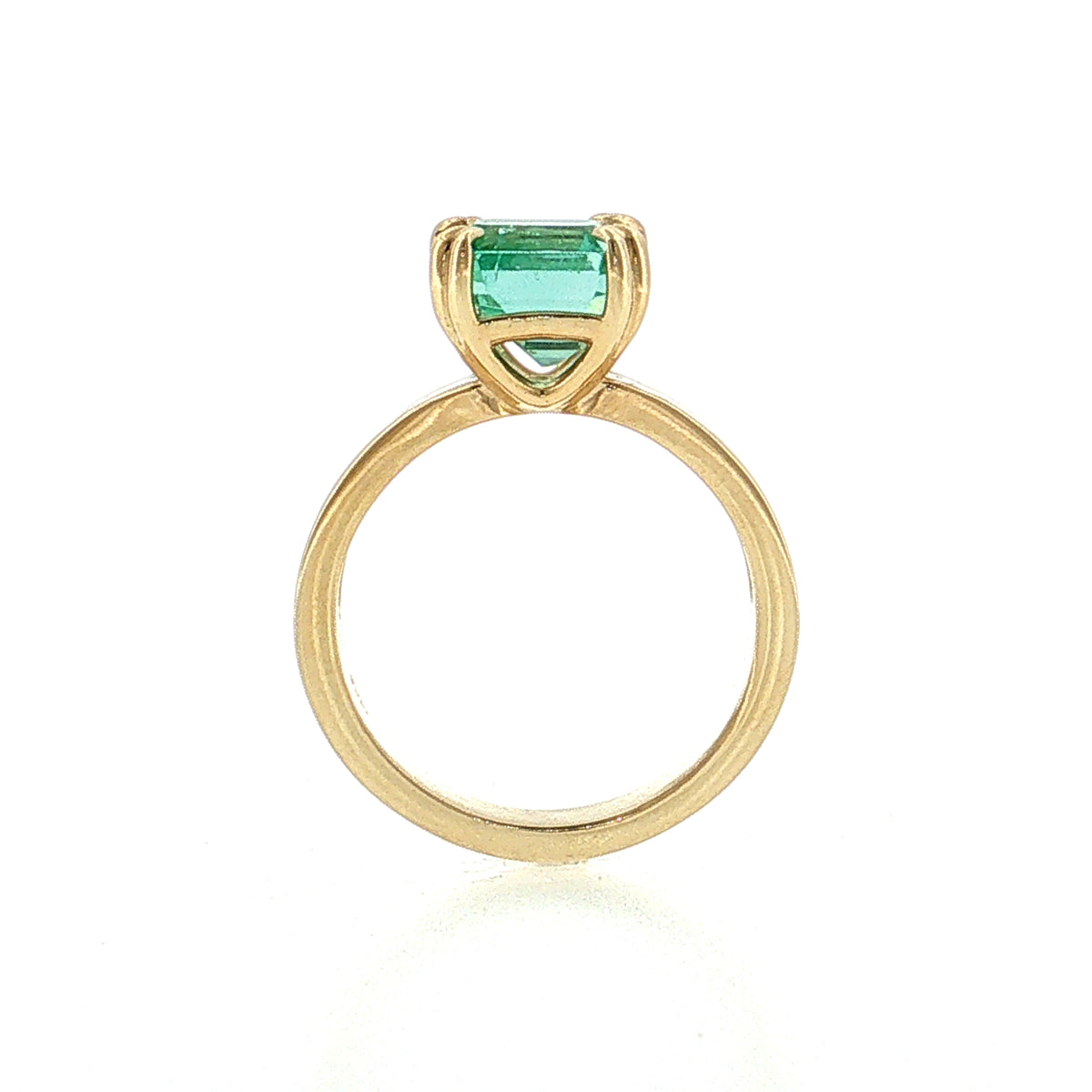 2.83 GIA Step Cut Emerald Engagement Ring 14k