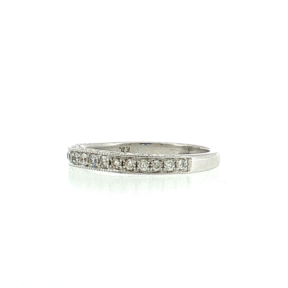 .32 Diamond Stacking Wedding Band 14k White Gold