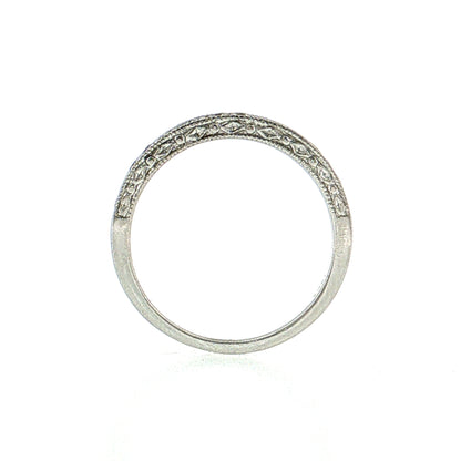 .32 Diamond Stacking Wedding Band 14k White Gold