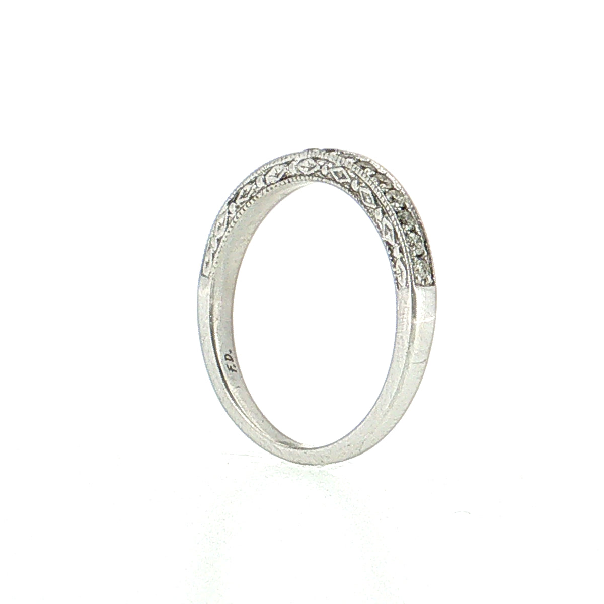 .32 Diamond Stacking Wedding Band 14k White Gold