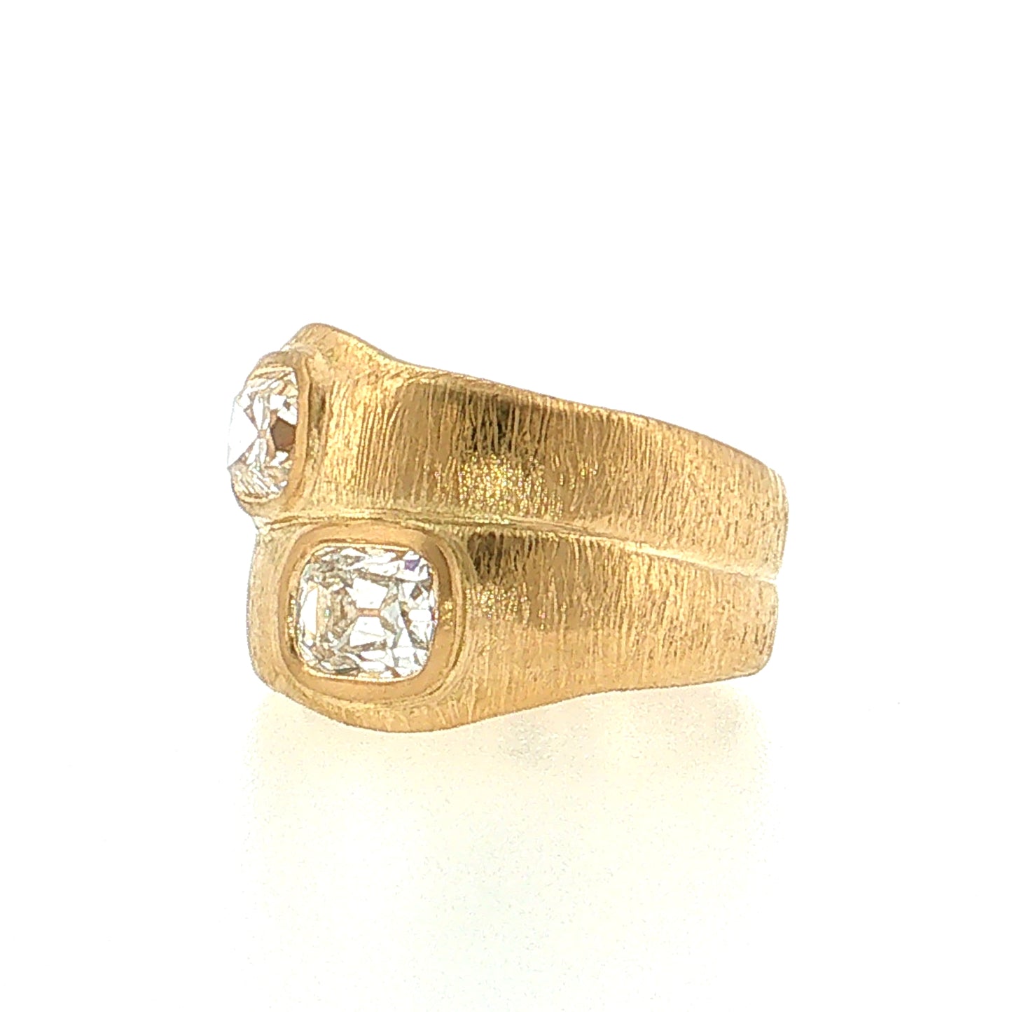 2.02 Old Mine Diamond Toi Et Moi Cocktail Ring 18k