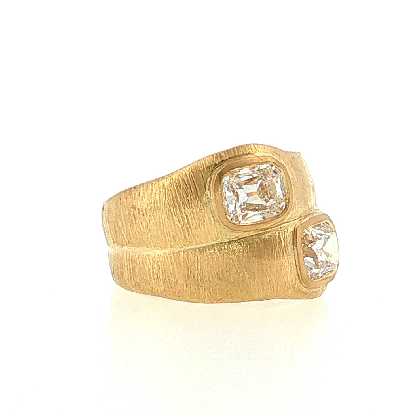 2.02 Old Mine Diamond Toi Et Moi Cocktail Ring 18k