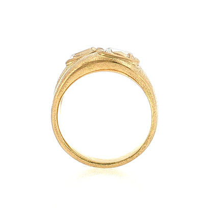 2.02 Old Mine Diamond Toi Et Moi Cocktail Ring 18k
