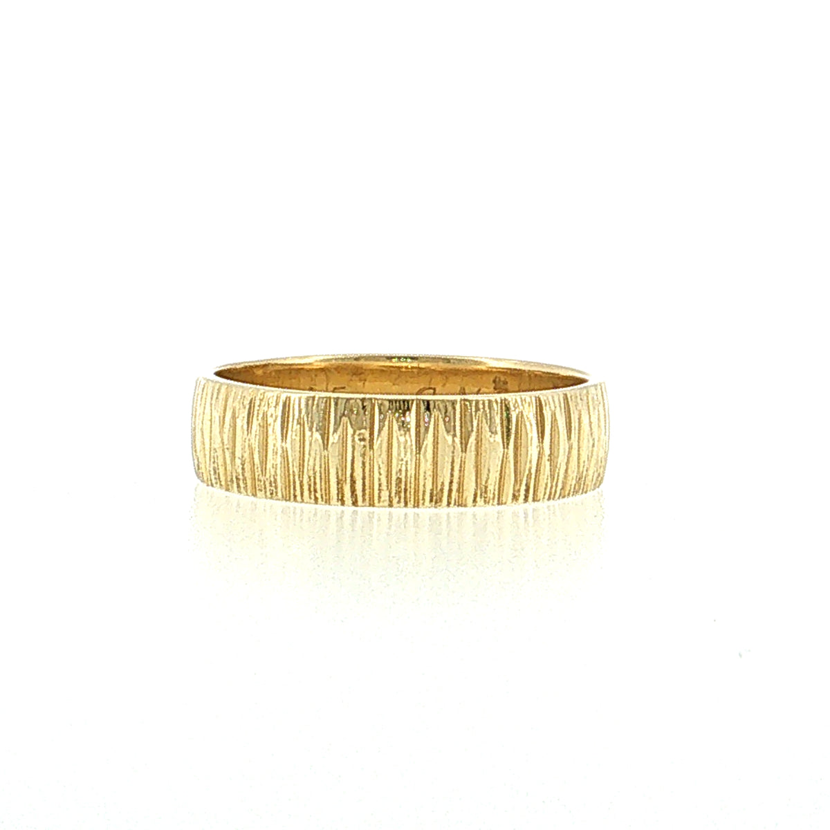 5mm Engraved Wedding Band 14k Yellow Gold