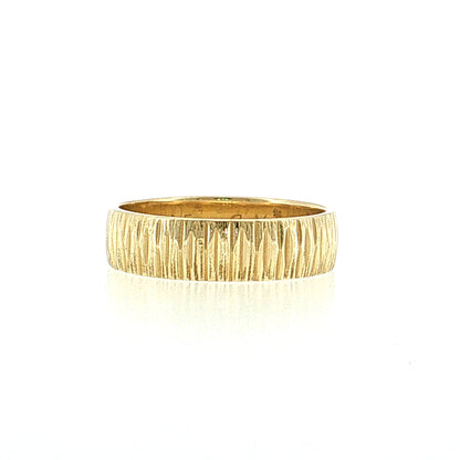 5mm Engraved Wedding Band 14k Yellow Gold