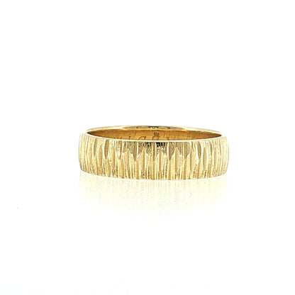 5mm Engraved Wedding Band 14k Yellow Gold