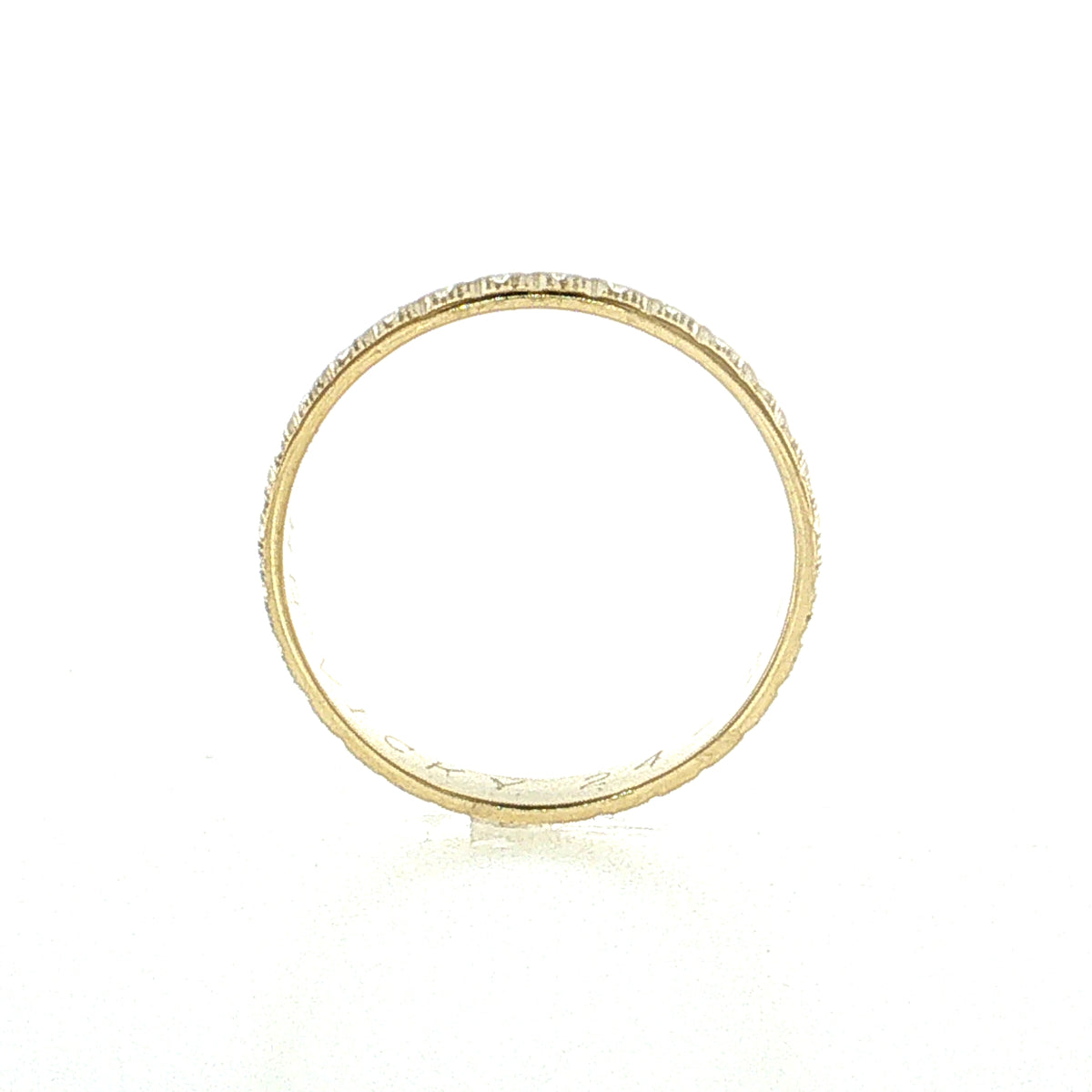 5mm Engraved Wedding Band 14k Yellow Gold