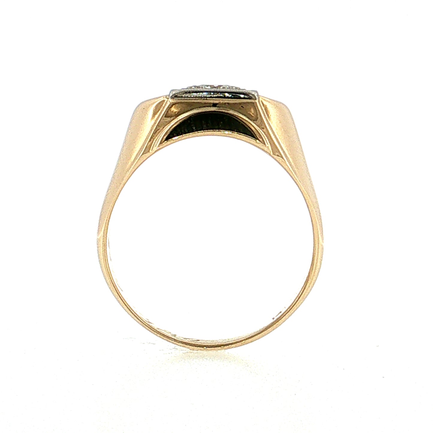.38 Retro Men's Diamond Ring Two-Tone 14k Gold