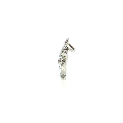 Pave Diamond Pig Charm 18k White Gold