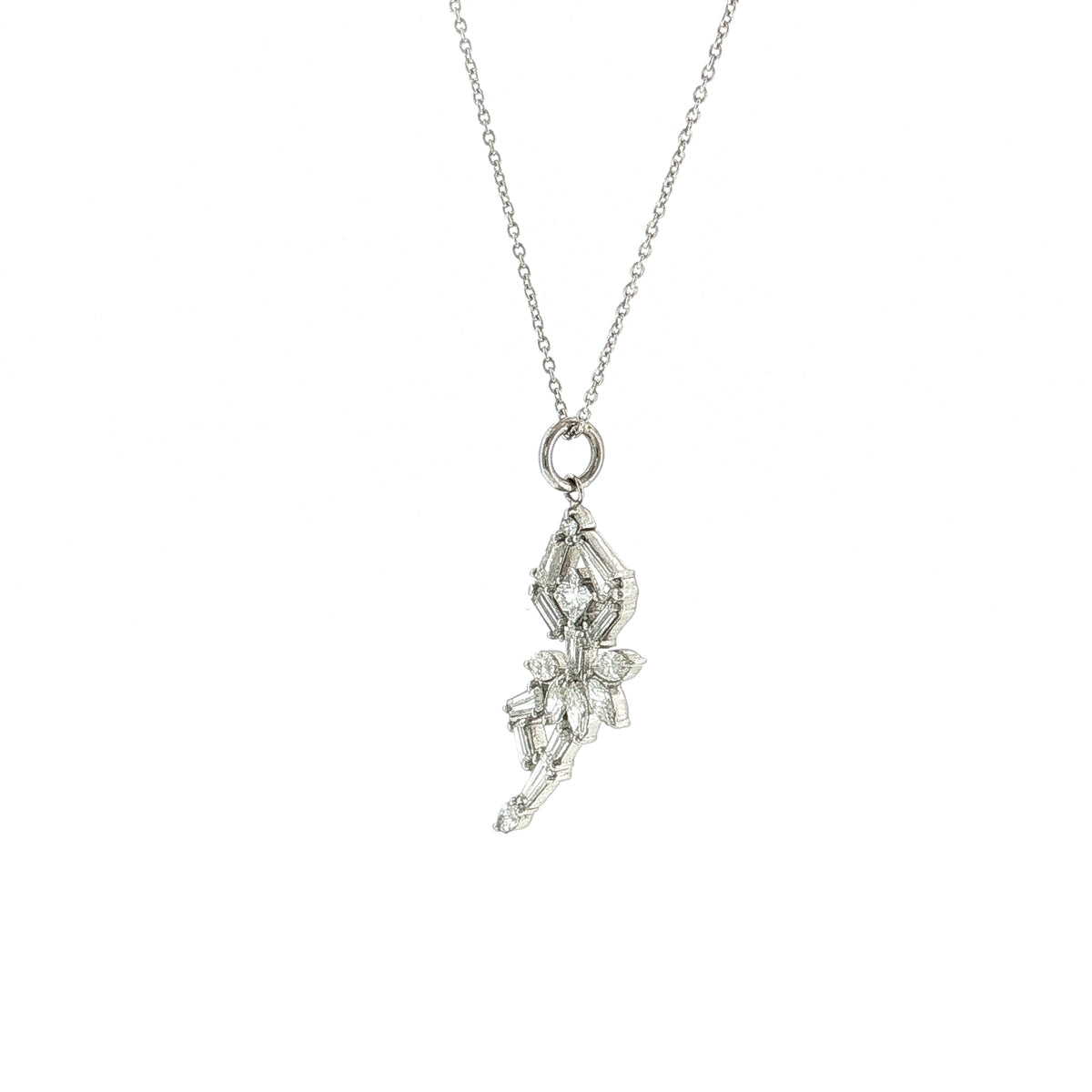 1.23 Marquise Diamond Ballerina Pendant Platinum