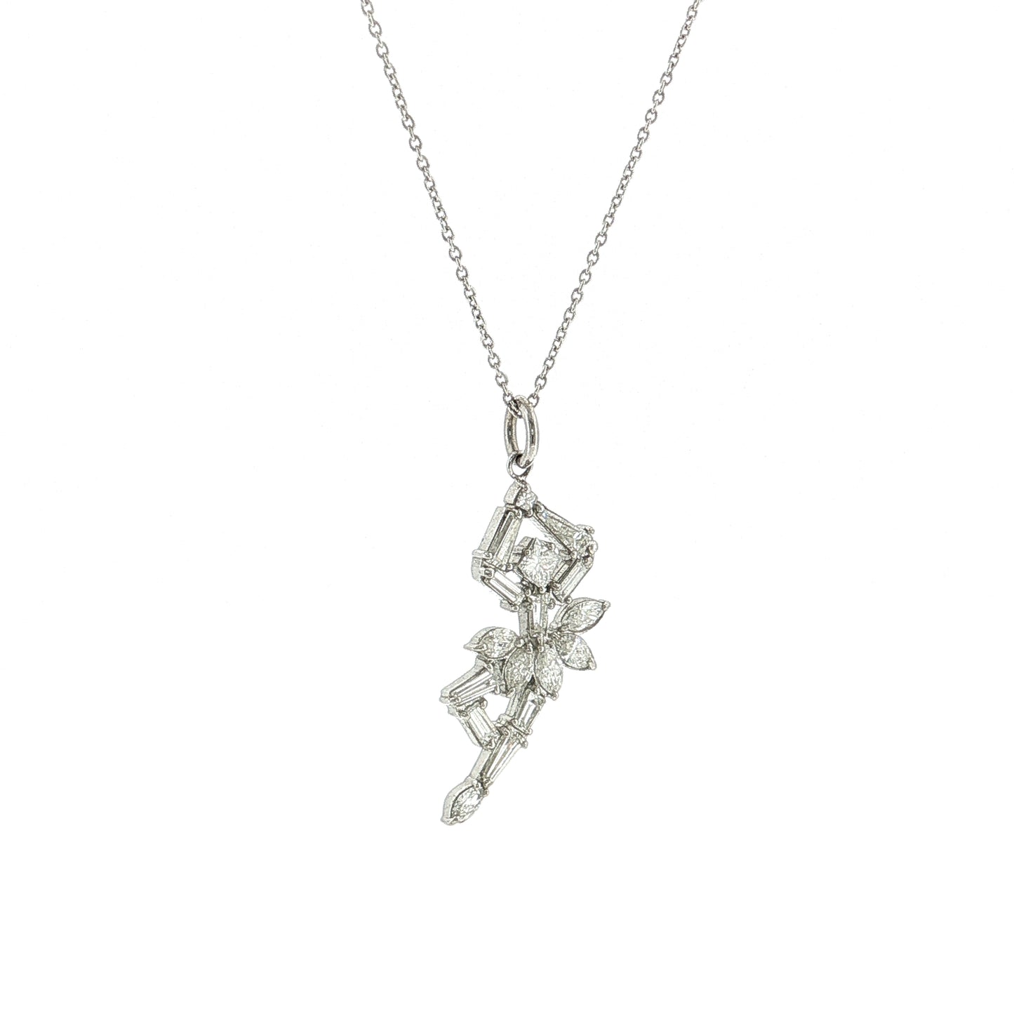 1.23 Marquise Diamond Ballerina Pendant Platinum