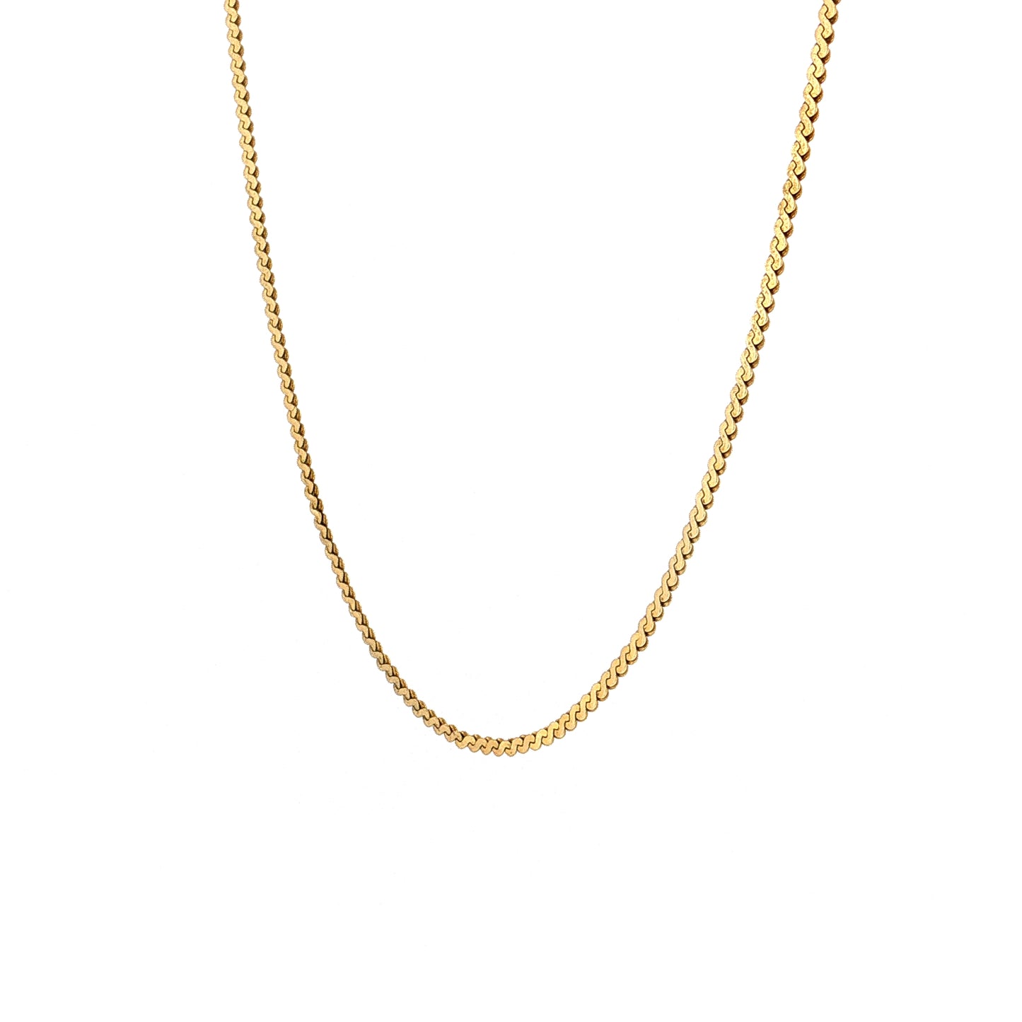 S Link Chain Necklace 14k Yellow Gold