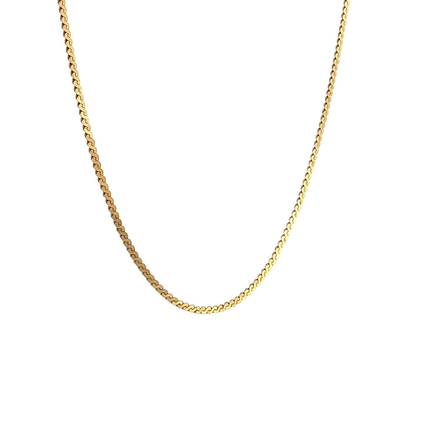 S Link Chain Necklace 14k Yellow Gold