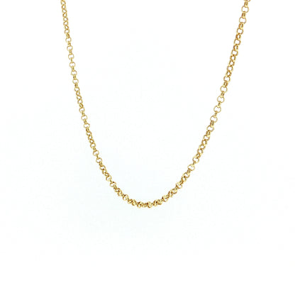 18" Rolo Chain Necklace 14k Yellow Gold