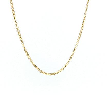 18" Rolo Chain Necklace 14k Yellow Gold