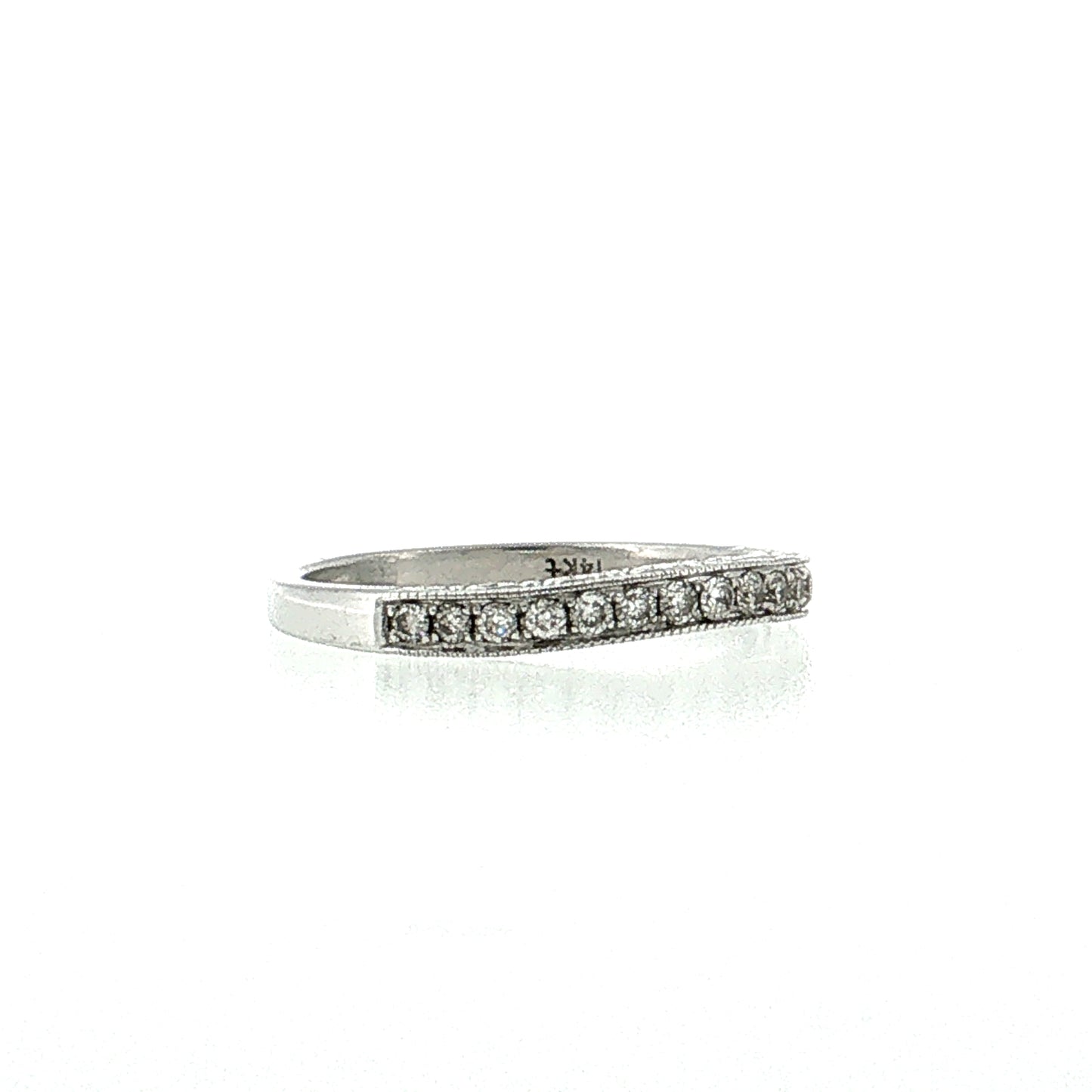 .32 Diamond Contour Wedding Band 14k Yellow Gold