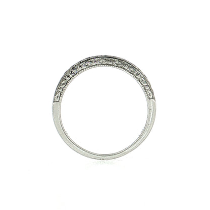 .32 Diamond Contour Wedding Band 14k Yellow Gold