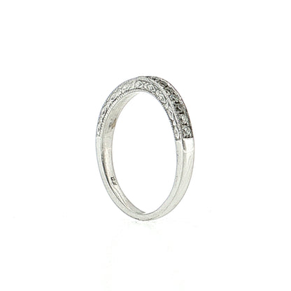.32 Diamond Contour Wedding Band 14k Yellow Gold