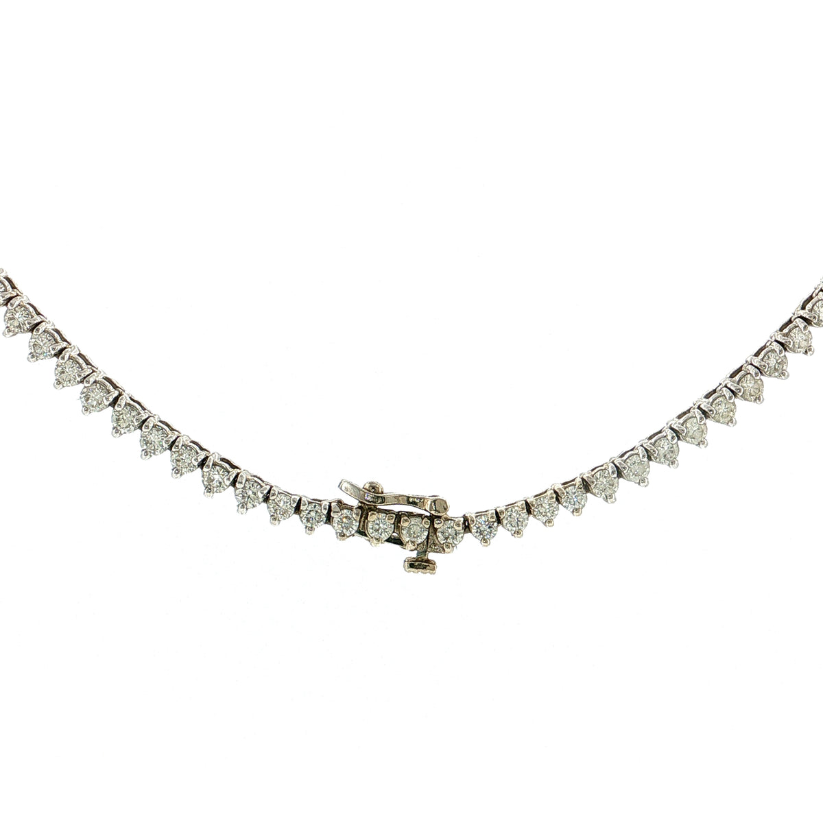 15.78 Diamond Riviera Necklace 14k White Gold