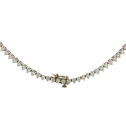 15.78 Diamond Riviera Necklace 14k White Gold