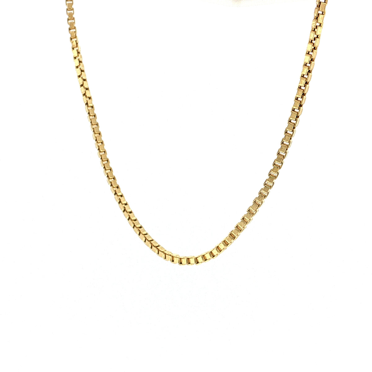 16" Box Chain Necklace 18k Yellow Gold