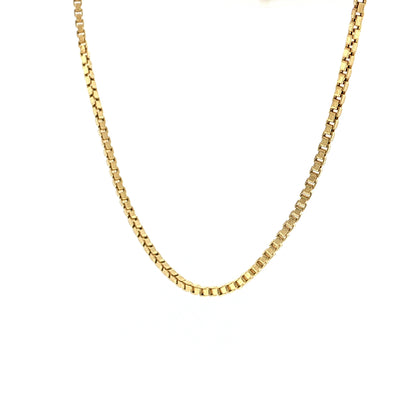 16" Box Chain Necklace 18k Yellow Gold