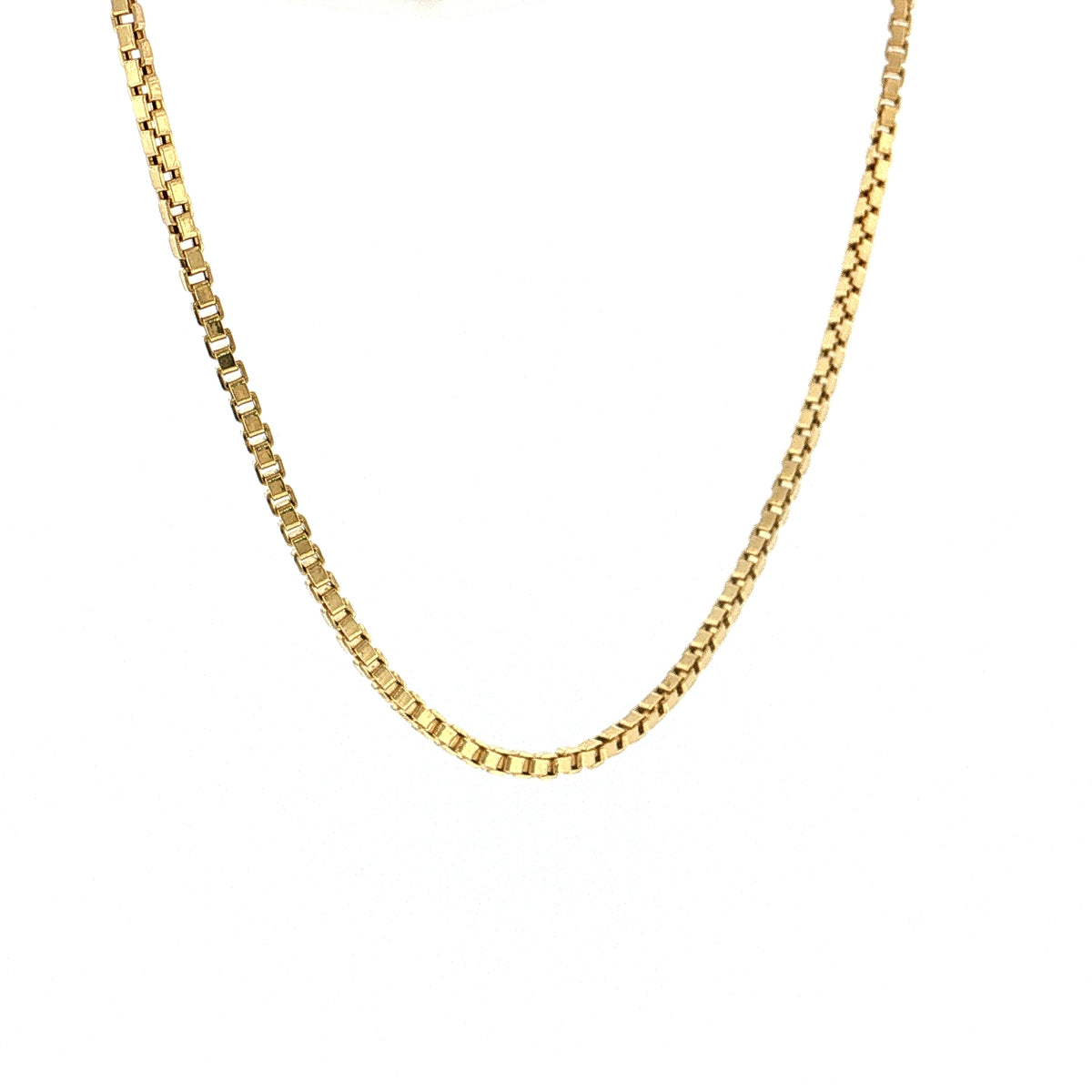 16" Box Chain Necklace 18k Yellow Gold