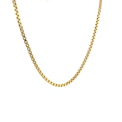 16" Box Chain Necklace 18k Yellow Gold