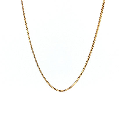 26" Box Chain Necklace 18k Yellow Gold